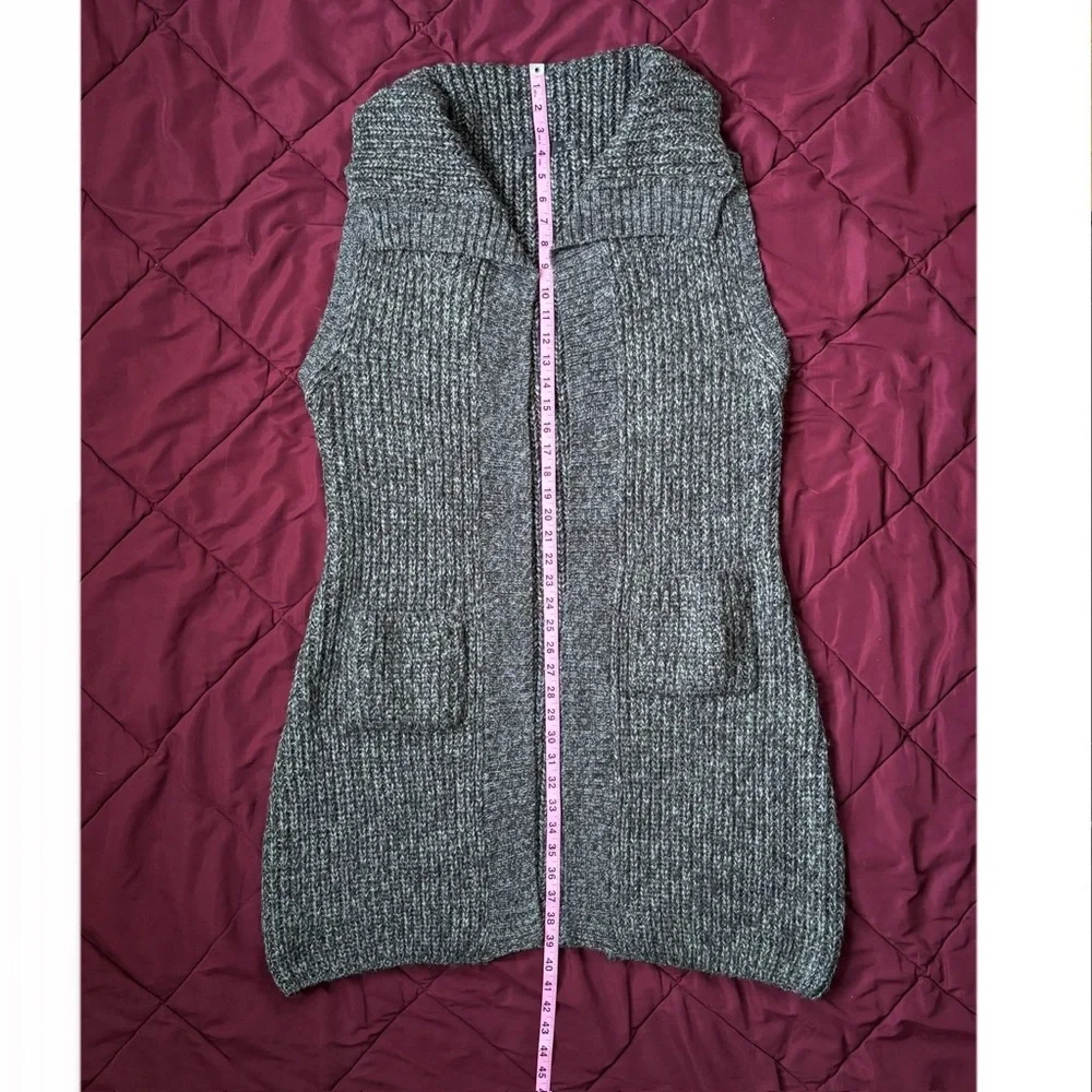 Prana Thalia wool blend black dark gray grey duster sweater - Picture 13 of 16